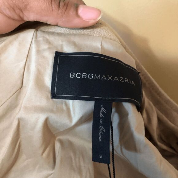 BCBG MaxAzria Womens Peter Jacket S Mixed Media Aztec Moto Asymmetrical - Picture 13 of 13